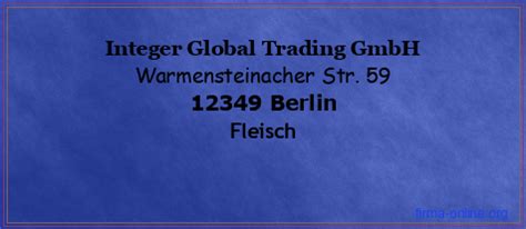 INTEGER GLOBAL TRADING GmbH
